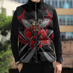 Essendon Bombers Australian Football Sleeveless Puffer Jacket Fierce Mosquito Pilot Mascot - Bold Team Colors