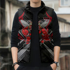 Essendon Bombers Australian Football Sleeveless Puffer Jacket Fierce Mosquito Pilot Mascot - Bold Team Colors