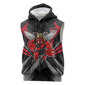 Essendon Bombers Australian Football Sleeveless Zip Hoodie Fierce Mosquito Pilot Mascot - Bold Team Colors