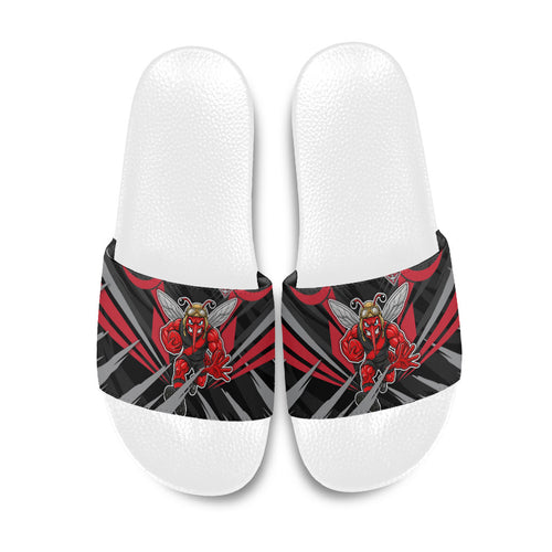 Essendon Bombers Australian Football Slide Sandals Fierce Mosquito Pilot Mascot - Bold Team Colors