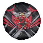 Essendon Bombers Australian Football Spare Tire Cover Fierce Mosquito Pilot Mascot - Bold Team Colors