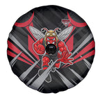 Essendon Bombers Australian Football Spare Tire Cover Fierce Mosquito Pilot Mascot - Bold Team Colors