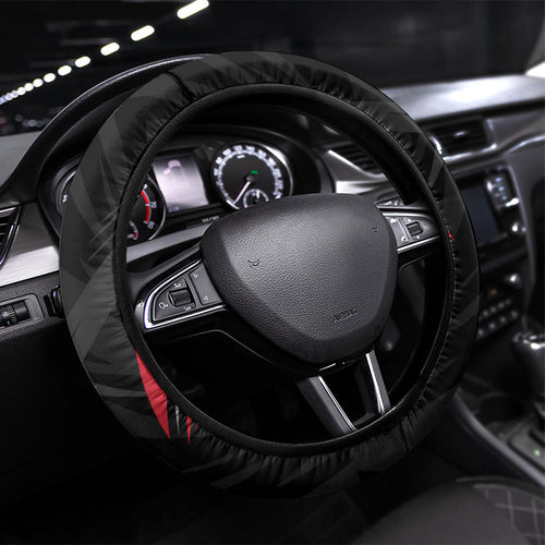 Essendon Bombers Australian Football Steering Wheel Cover Fierce Mosquito Pilot Mascot - Bold Team Colors