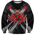 Essendon Bombers Australian Football Sweatshirt Fierce Mosquito Pilot Mascot - Bold Team Colors