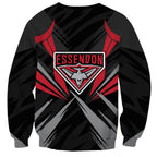 Essendon Bombers Australian Football Sweatshirt Fierce Mosquito Pilot Mascot - Bold Team Colors
