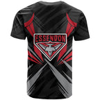 Essendon Bombers Australian Football T Shirt Fierce Mosquito Pilot Mascot - Bold Team Colors