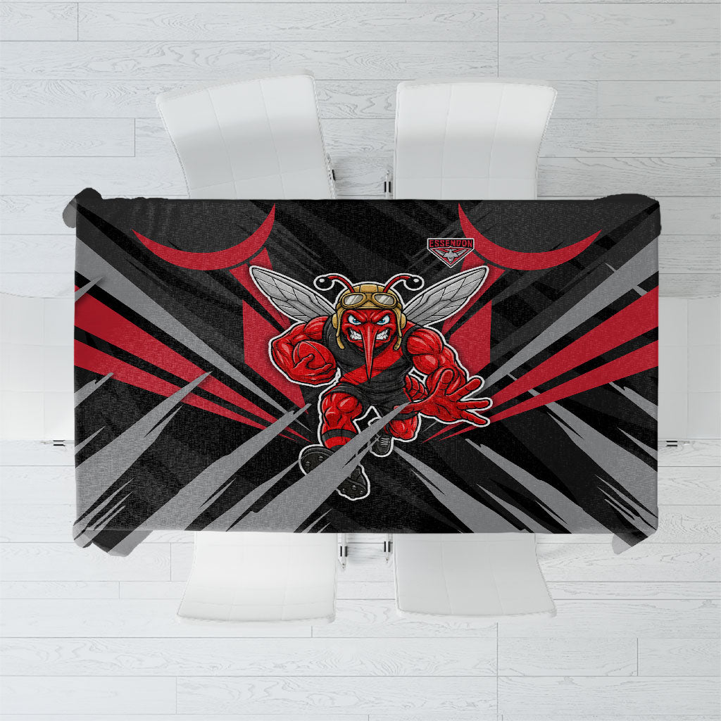 Essendon Bombers Australian Football Tablecloth Fierce Mosquito Pilot Mascot - Bold Team Colors