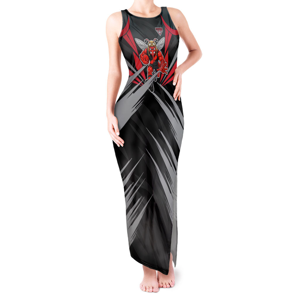 Essendon Bombers Australian Football Tank Maxi Dress Fierce Mosquito Pilot Mascot - Bold Team Colors