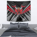Essendon Bombers Australian Football Tapestry Fierce Mosquito Pilot Mascot - Bold Team Colors