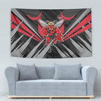 Essendon Bombers Australian Football Tapestry Fierce Mosquito Pilot Mascot - Bold Team Colors