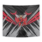 Essendon Bombers Australian Football Tapestry Fierce Mosquito Pilot Mascot - Bold Team Colors