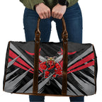 Essendon Bombers Australian Football Travel Bag Fierce Mosquito Pilot Mascot - Bold Team Colors