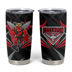 Essendon Bombers Australian Football Tumbler Cup Fierce Mosquito Pilot Mascot - Bold Team Colors