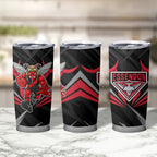 Essendon Bombers Australian Football Tumbler Cup Fierce Mosquito Pilot Mascot - Bold Team Colors