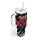 Essendon Bombers Australian Football Tumbler With Handle Fierce Mosquito Pilot Mascot - Bold Team Colors