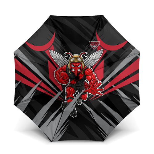 Essendon Bombers Australian Football Umbrella Fierce Mosquito Pilot Mascot - Bold Team Colors