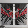 Essendon Bombers Australian Football Window Curtain Fierce Mosquito Pilot Mascot - Bold Team Colors