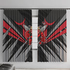 Essendon Bombers Australian Football Window Curtain Fierce Mosquito Pilot Mascot - Bold Team Colors