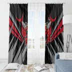 Essendon Bombers Australian Football Window Curtain Fierce Mosquito Pilot Mascot - Bold Team Colors