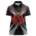 Essendon Bombers Australian Football Women Polo Shirt Fierce Mosquito Pilot Mascot - Bold Team Colors