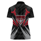 Essendon Bombers Australian Football Women Polo Shirt Fierce Mosquito Pilot Mascot - Bold Team Colors