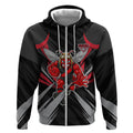 Essendon Bombers Australian Football Zip Hoodie Fierce Mosquito Pilot Mascot - Bold Team Colors