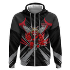 Essendon Bombers Australian Football Zip Hoodie Fierce Mosquito Pilot Mascot - Bold Team Colors
