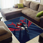 Melbourne Demons Australian Football Area Rug Fierce Devil Mascot - Bold Team Colors