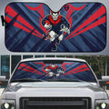 Melbourne Demons Australian Football Auto Sun Shade Fierce Devil Mascot - Bold Team Colors