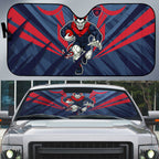 Melbourne Demons Australian Football Auto Sun Shade Fierce Devil Mascot - Bold Team Colors