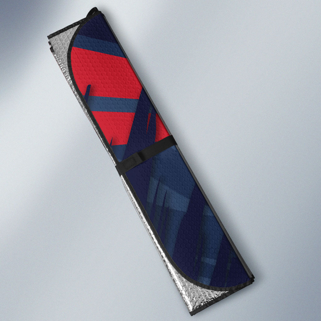 Melbourne Demons Australian Football Auto Sun Shade Fierce Devil Mascot - Bold Team Colors