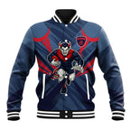Melbourne Demons Australian Football Baseball Jacket Fierce Devil Mascot - Bold Team Colors