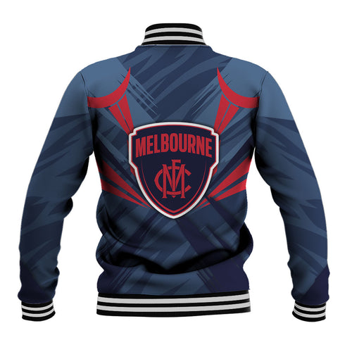 Melbourne Demons Australian Football Baseball Jacket Fierce Devil Mascot - Bold Team Colors