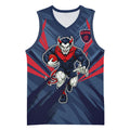 Melbourne Demons Australian Football Basketball Jersey Fierce Devil Mascot - Bold Team Colors