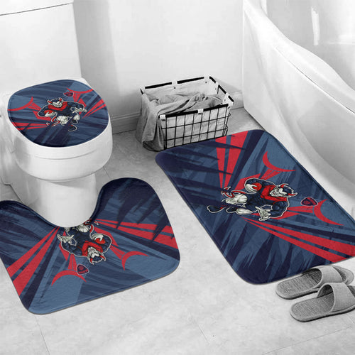 Melbourne Demons Australian Football Bathroom Set Fierce Devil Mascot - Bold Team Colors