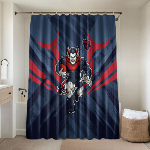 Melbourne Demons Australian Football Bathroom Set Fierce Devil Mascot - Bold Team Colors