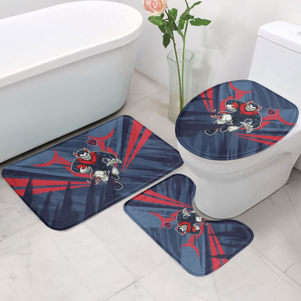 Melbourne Demons Australian Football Bathroom Set Fierce Devil Mascot - Bold Team Colors