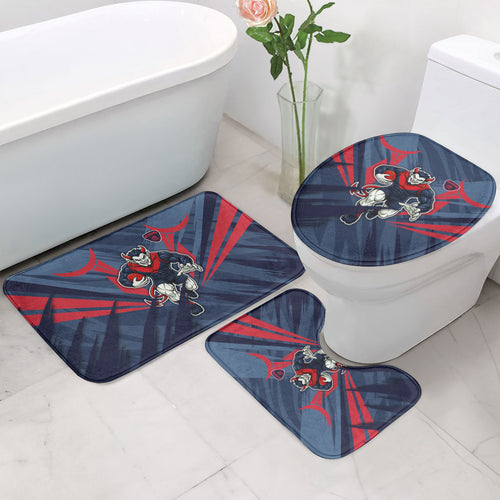 Melbourne Demons Australian Football Bathroom Set Fierce Devil Mascot - Bold Team Colors
