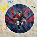 Melbourne Demons Australian Football Beach Blanket Fierce Devil Mascot - Bold Team Colors