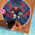 Melbourne Demons Australian Football Beach Blanket Fierce Devil Mascot - Bold Team Colors