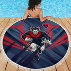 Melbourne Demons Australian Football Beach Blanket Fierce Devil Mascot - Bold Team Colors