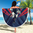 Melbourne Demons Australian Football Beach Blanket Fierce Devil Mascot - Bold Team Colors