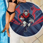 Melbourne Demons Australian Football Beach Blanket Fierce Devil Mascot - Bold Team Colors