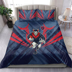 Melbourne Demons Australian Football Bedding Set Fierce Devil Mascot - Bold Team Colors