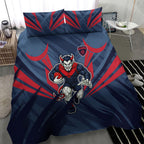 Melbourne Demons Australian Football Bedding Set Fierce Devil Mascot - Bold Team Colors
