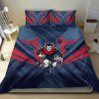 Melbourne Demons Australian Football Bedding Set Fierce Devil Mascot - Bold Team Colors