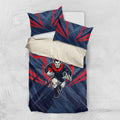 Melbourne Demons Australian Football Bedding Set Fierce Devil Mascot - Bold Team Colors