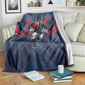 Melbourne Demons Australian Football Blanket Fierce Devil Mascot - Bold Team Colors