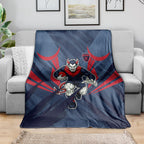 Melbourne Demons Australian Football Blanket Fierce Devil Mascot - Bold Team Colors