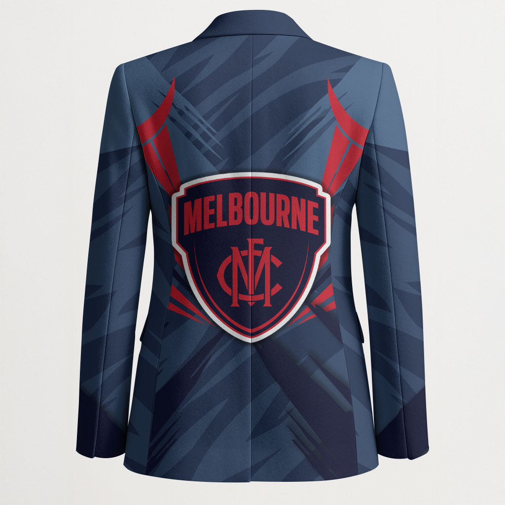 Melbourne Demons Australian Football Blazer Fierce Devil Mascot - Bold Team Colors